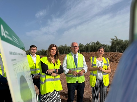 Las obras de la EDAR de Linares permitirán la reutilización del agua por la comunidad de regantes.