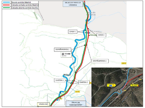 Transportes aborda la modernización de túneles en carreteras de la provincia de Jaén con obras en Despeñaperros y Cantera.