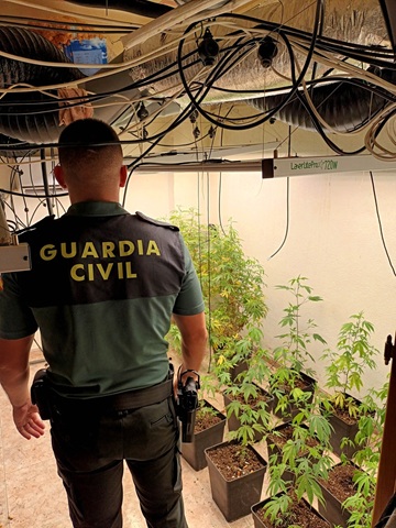 La Guardia Civil ha detenido a una persona como presunto autor de un Delito contra la salud pública.