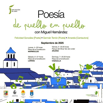 ‘Poesía de pueblo en pueblo’ lleva a Miguel Hernández a las plazas de los pequeños municipios jiennenses.