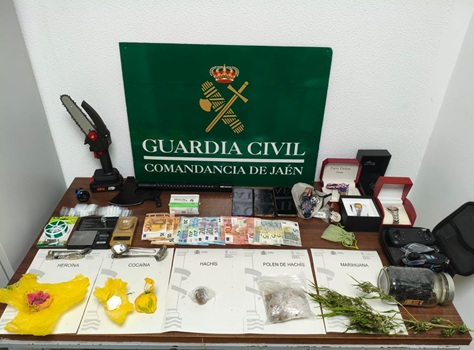 La Guardia Civil ha desmantelado un punto de venta de droga en la localidad de Bailén.
