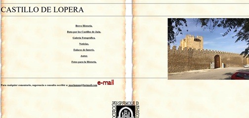 La página web sobre el Castillo de Lopera cumple 23 años.