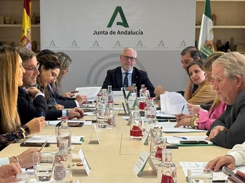 El delegado del Gobierno Andaluz, Jesús Estrella, ha presidido la reunión de coordinación con los delegados territoriales.