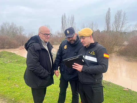 Manuel Fernández visita Andújar y demás zonas afectadas por las fuertes lluvias y viento en la provincia de Jaén.