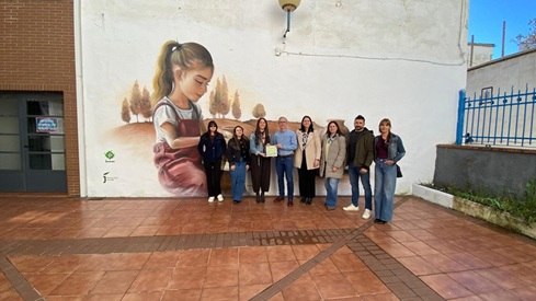 La Diputación suma un nuevo grafiti a su proyecto Street Art Plus con la inauguración del mural de Bailén.