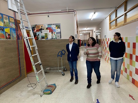 Educación inicia la reparación de desperfectos causados por el temporal en el IES Cástulo de Linares.