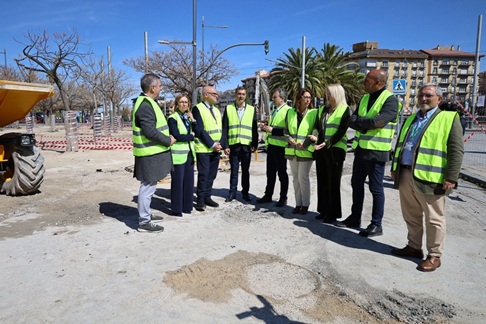 Manuel Fernández destaca el avance de las obras de la primera fase para la integración del ferrocarril en la ciudad de Jaén.