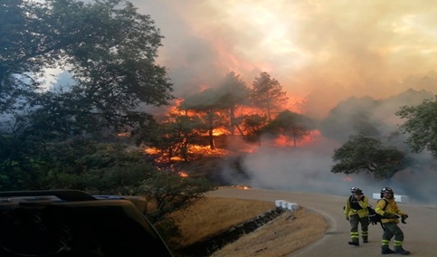 La Junta eleva el Plan Infoca a fase de emergencia por un incendio en Santa Elena (Jaén).