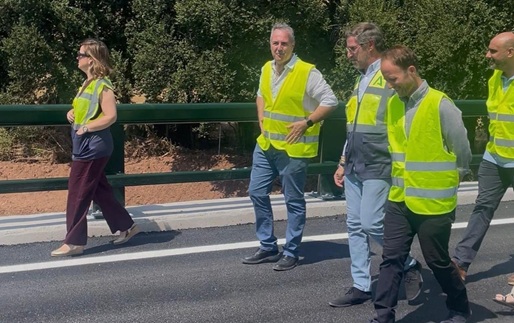 La Junta reabre la A-303 tras las obras de emergencia para la reconstrucción del puente sobre el río Guadiel.