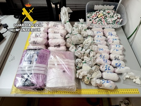 La Guardia Civil desmantela un punto de venta de droga en la provincia de Jaén.