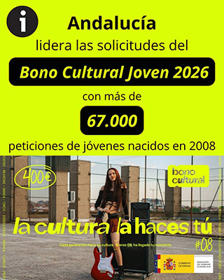La provincia de Jaén alcanza las 4.766 solicitudes del Bono Cultural Joven para esta nueva y quinta edición.